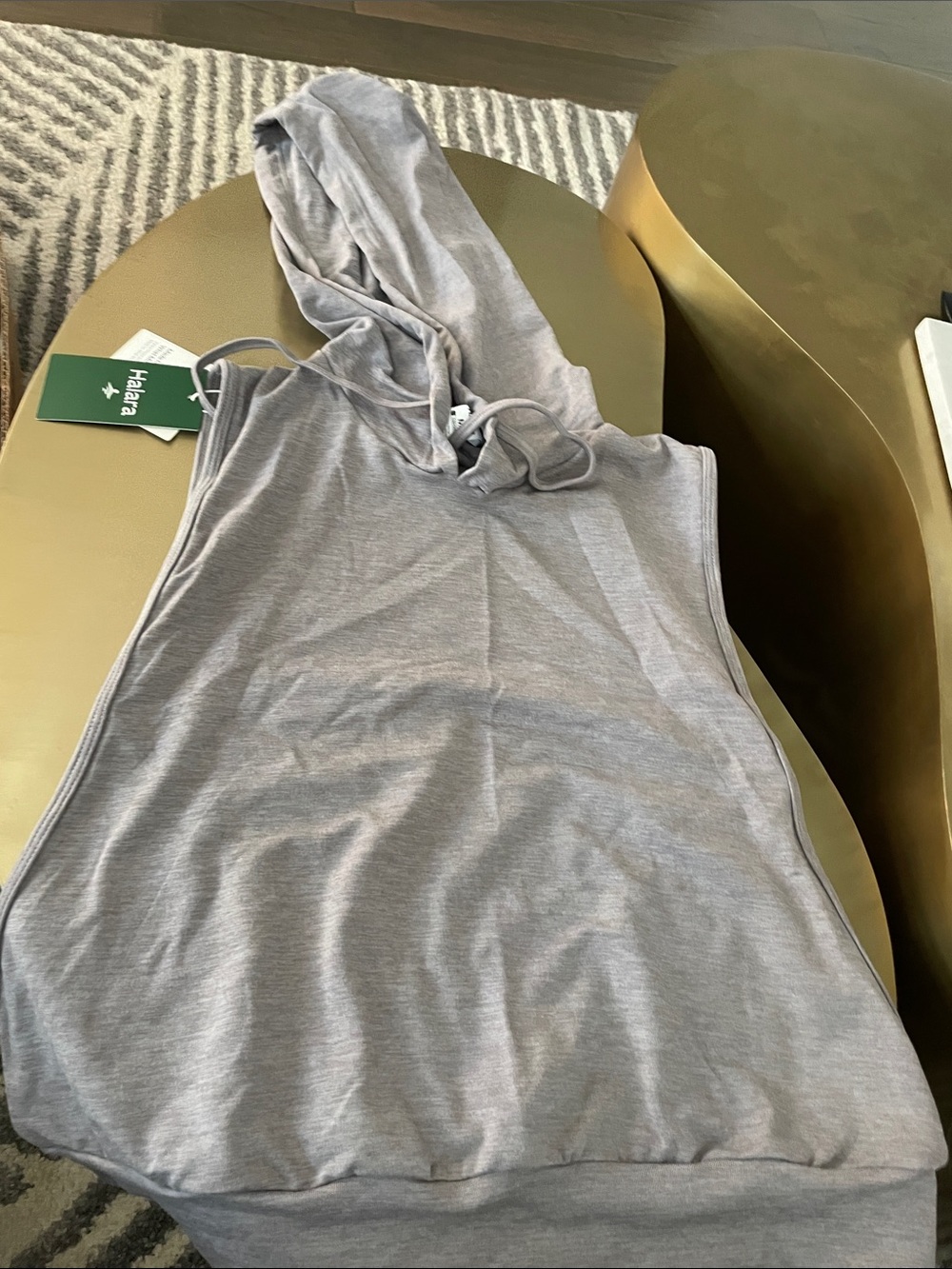HALARA Lightweight Hooded Sleeveless- Light Gray